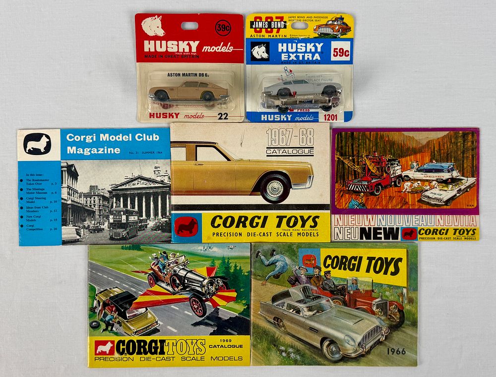 Lot 335: Corgi/Husky Models Aston Martin DB 6 Toy Cars