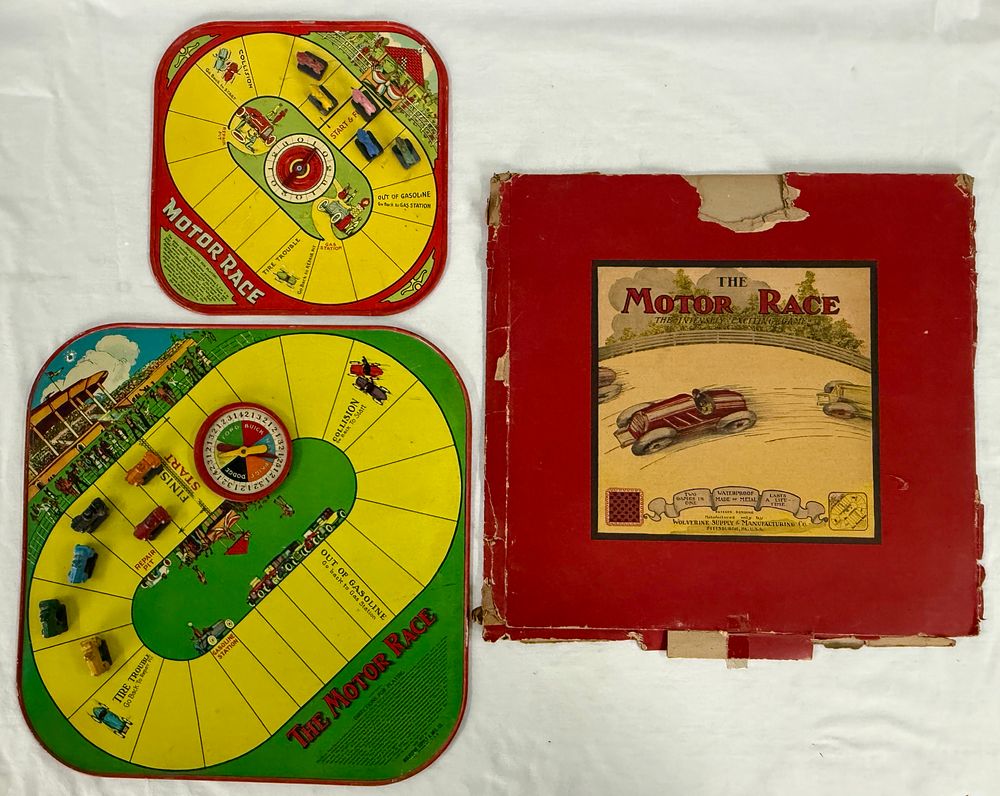 Lot 361: Two Wolverine 'The Motor Race' Tin Litho Games with Box