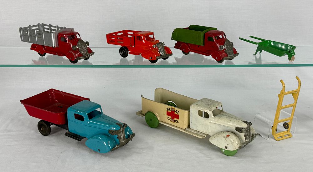 Lot 371: A Collection of Vintage Wyandotte Pressed Steel Toy Vehicles