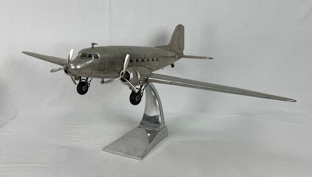 Lot 386: Douglas DC-3 Dakota Model Airplane on Stand