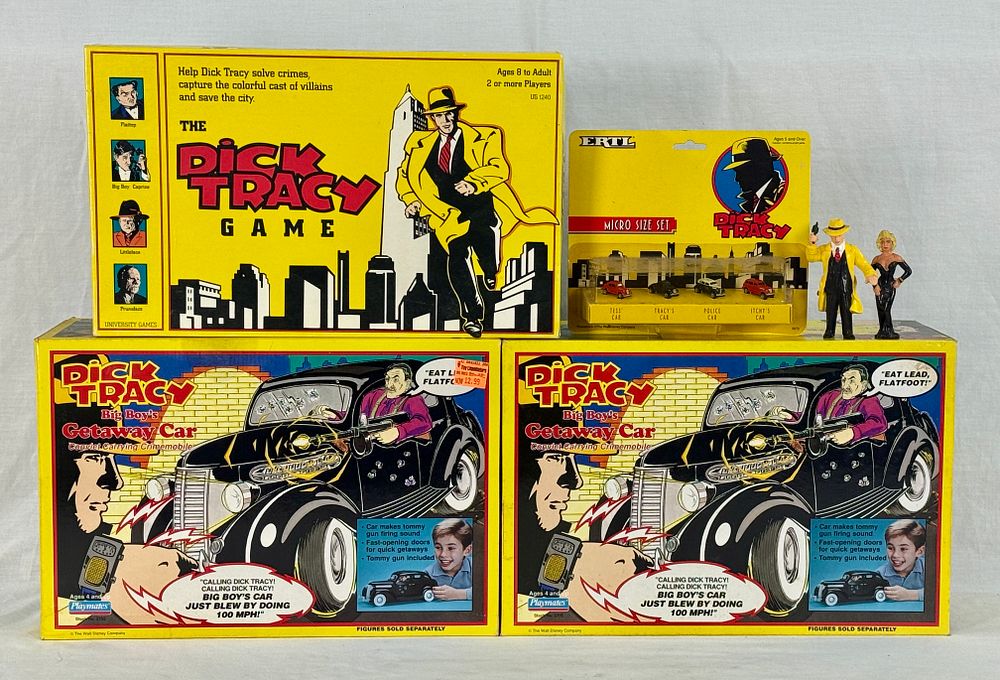 Lot 398: A Collection of Playmates Dick Tracy Game & Toys