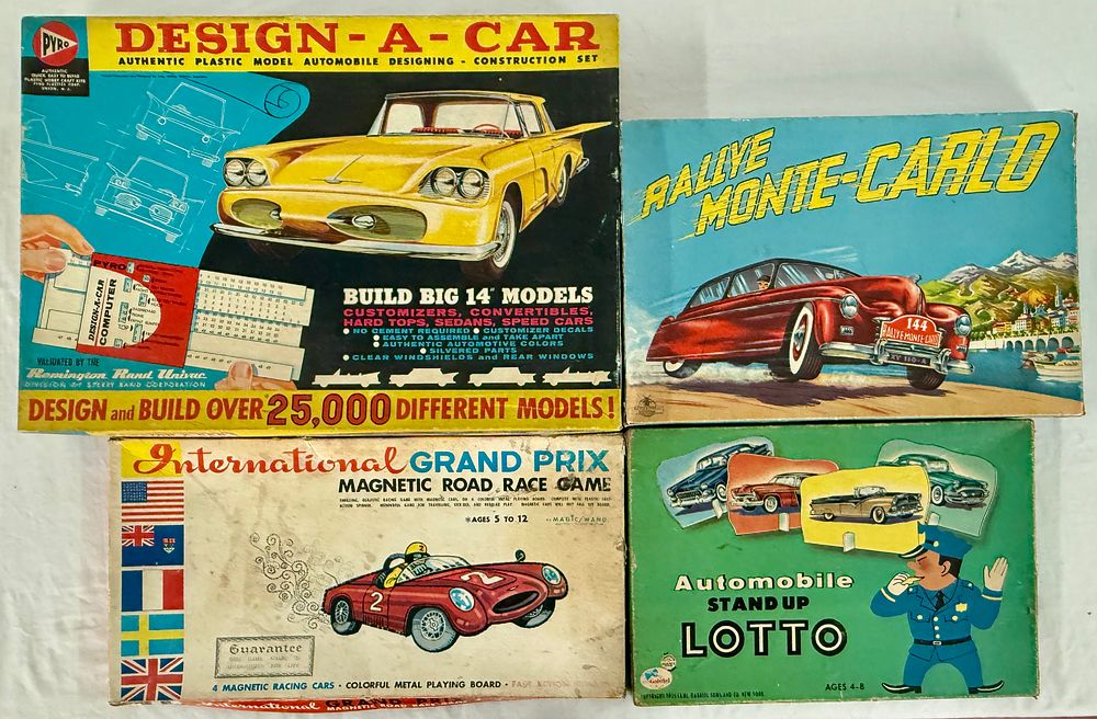 Lot 401: A Group of Four Vintage Car-Themed Games