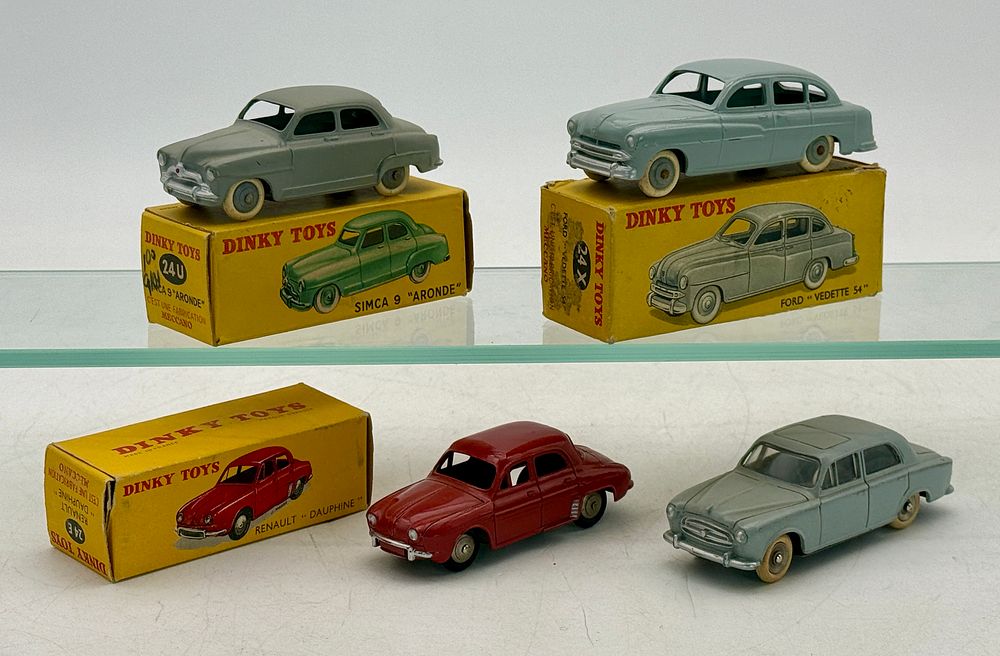 Lot 467: Four French Dinky Toys Die-Cast Cars with Three Original Boxes