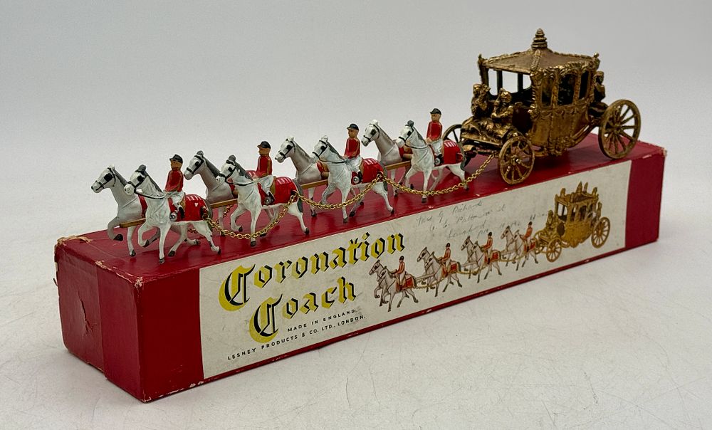 Lot 476: Early Lesney Matchbox Coronation Coach Model Set, Boxed