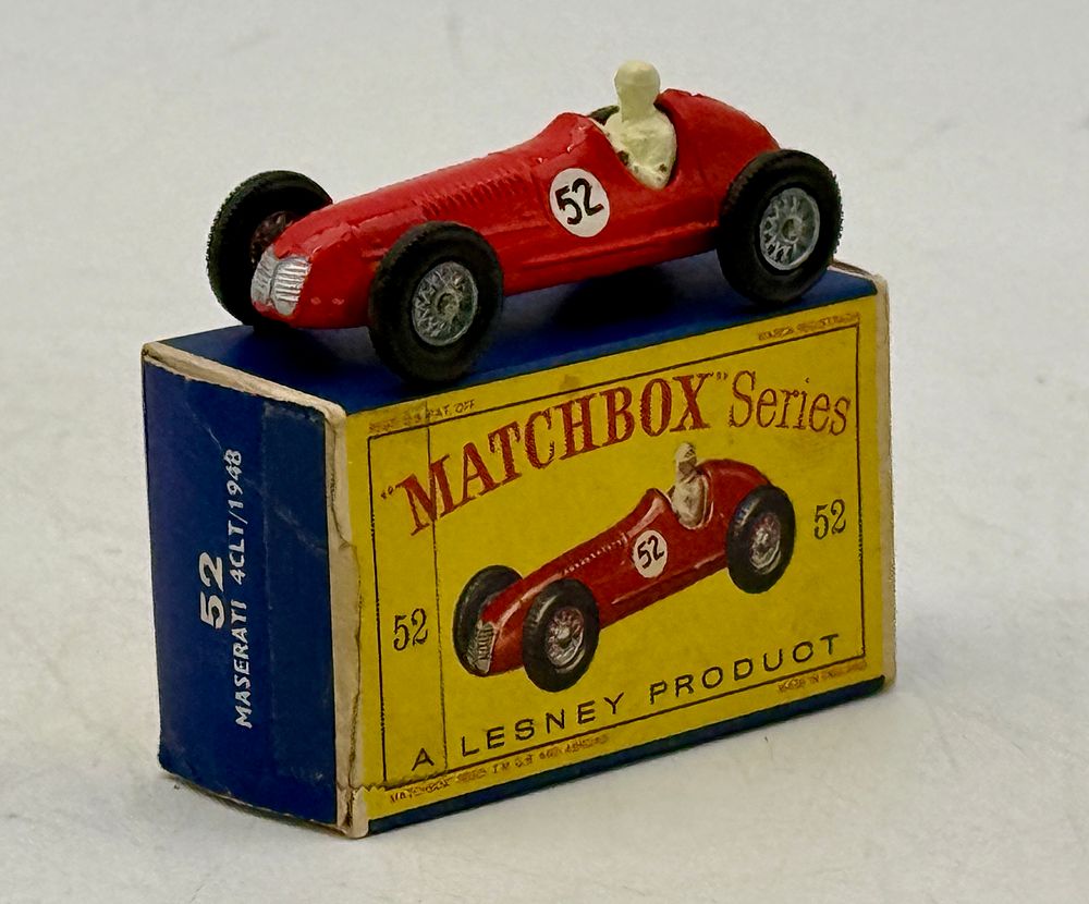 Lot 482: Matchbox 52A2 Maserati 4CLT/1948 Race Car with Box