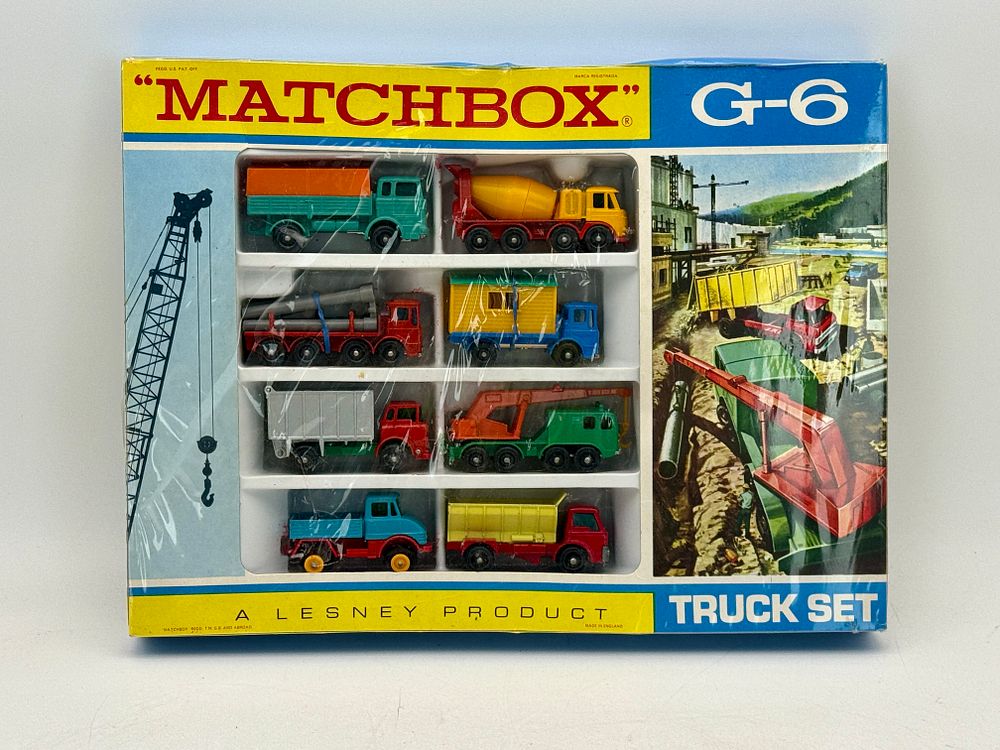Lot 492: Matchbox G-6 Truck Set with Eight Multi-Colored Toy Trucks