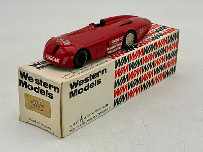 Western Models WMS 23 1927 Sunbeam 1000 HP Record Car. A white metal red 1/43 scale white metal 