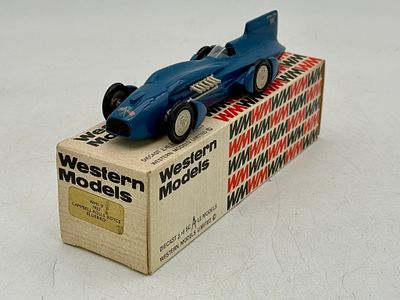 Western Models WMS 9 1933 Campbell-Rolls Royce Bluebird. A White metal blue 1/43rd scale diecast 
