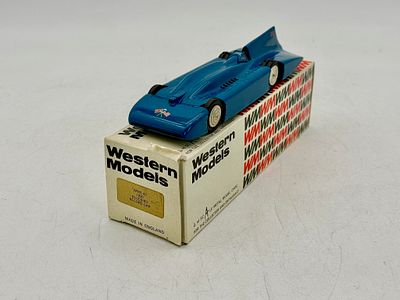 Western Models WMS 42 1935 Bluebird Record Car. A White metal, blue 1/43rd scale metal model of 