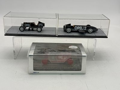 3 Spark Opel RAK Scale Model Rocket Racers. 3 Spark scale resin model rocket vehicles including 