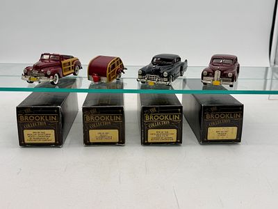 4 Brooklin Die-Cast Model Vehicles. 4 Brooklin Model Collection including a 1946 Mercury 