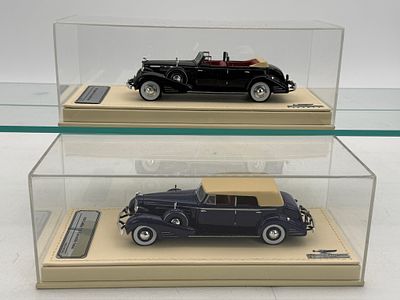2 TSM-MODEL Cadillac V16 Convertible Sedan Cars. 2 1:43 scale TSM-MODEL Collection d'Elegance 