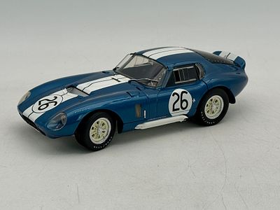 Racing Legends Exoto 18006 1/18 Shelby Cobra Daytona Coupe No. 26. A blue and white 1/18 scale 