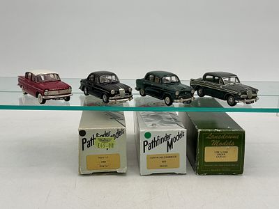 A Collection of Pathfinder and Lansdowne white metal Model Cars. A collection of 1/43 scale 