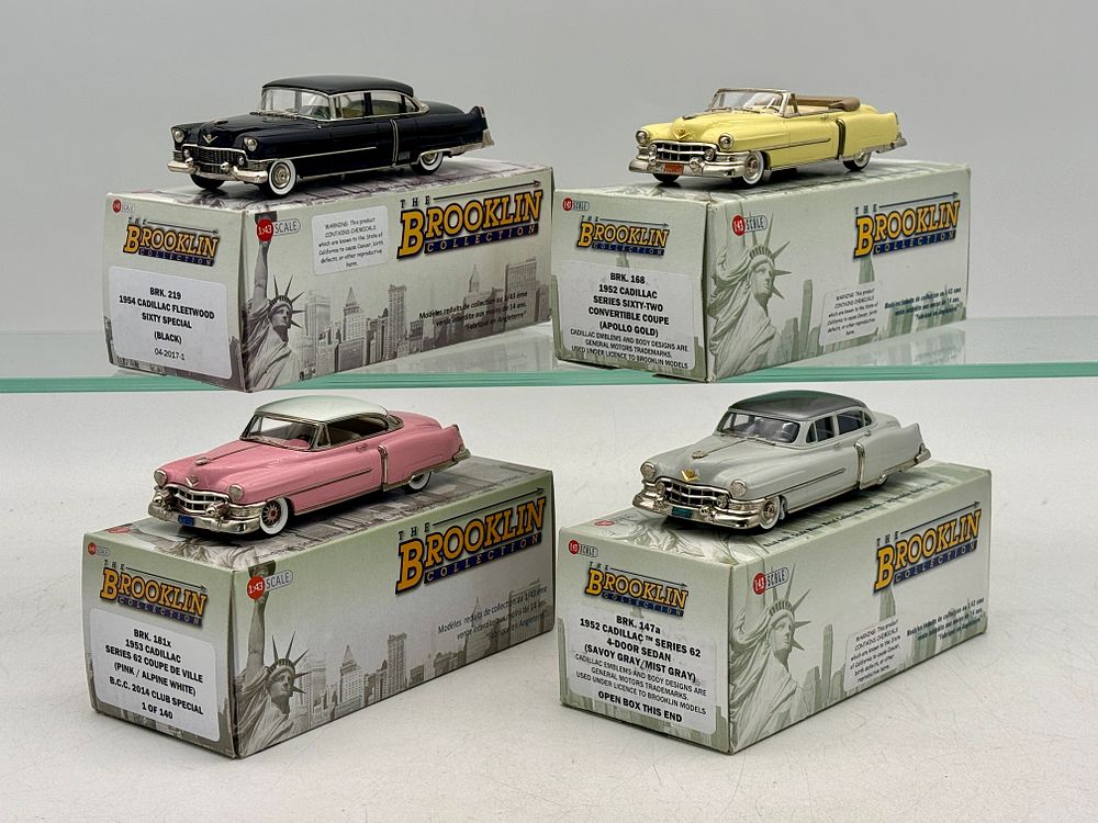 Lot 178: 4 Brooklin Collection 1:43 Scale Cadillac Model Cars
