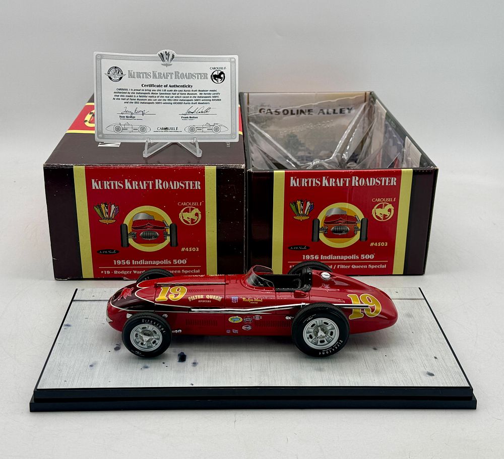 Lot 199: Carousel 1 #4503 1:18 1956 Rodger Ward Filter Queen Special Roadster