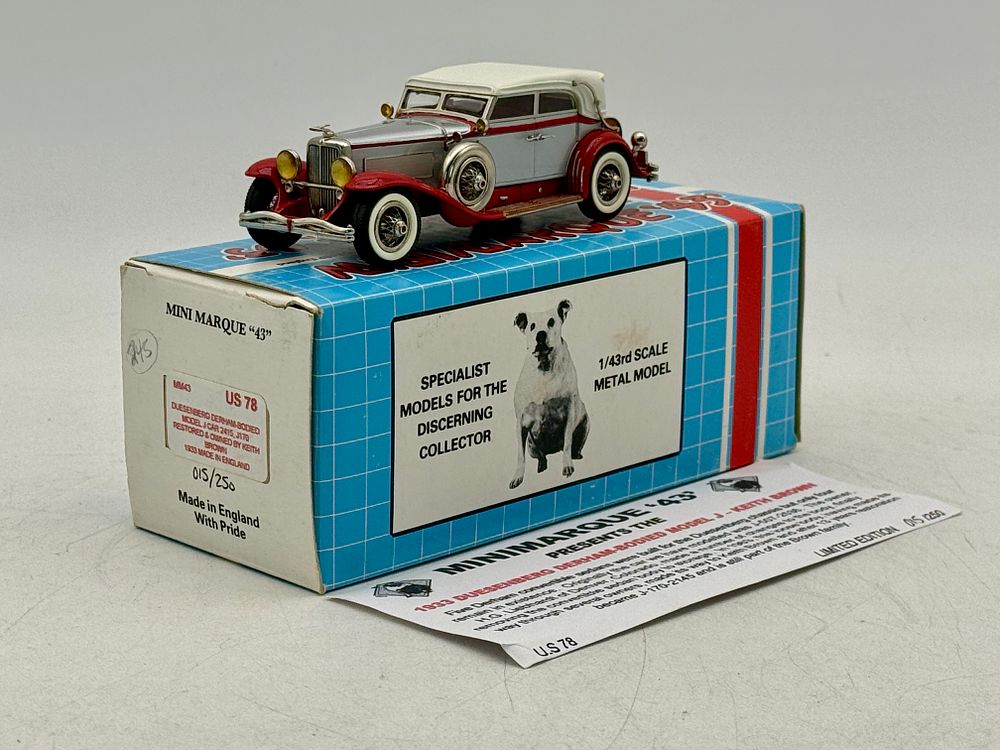 Lot 284: Mini Marque 43 US78 1/43 Scale 1933 Duesenberg Model J Model