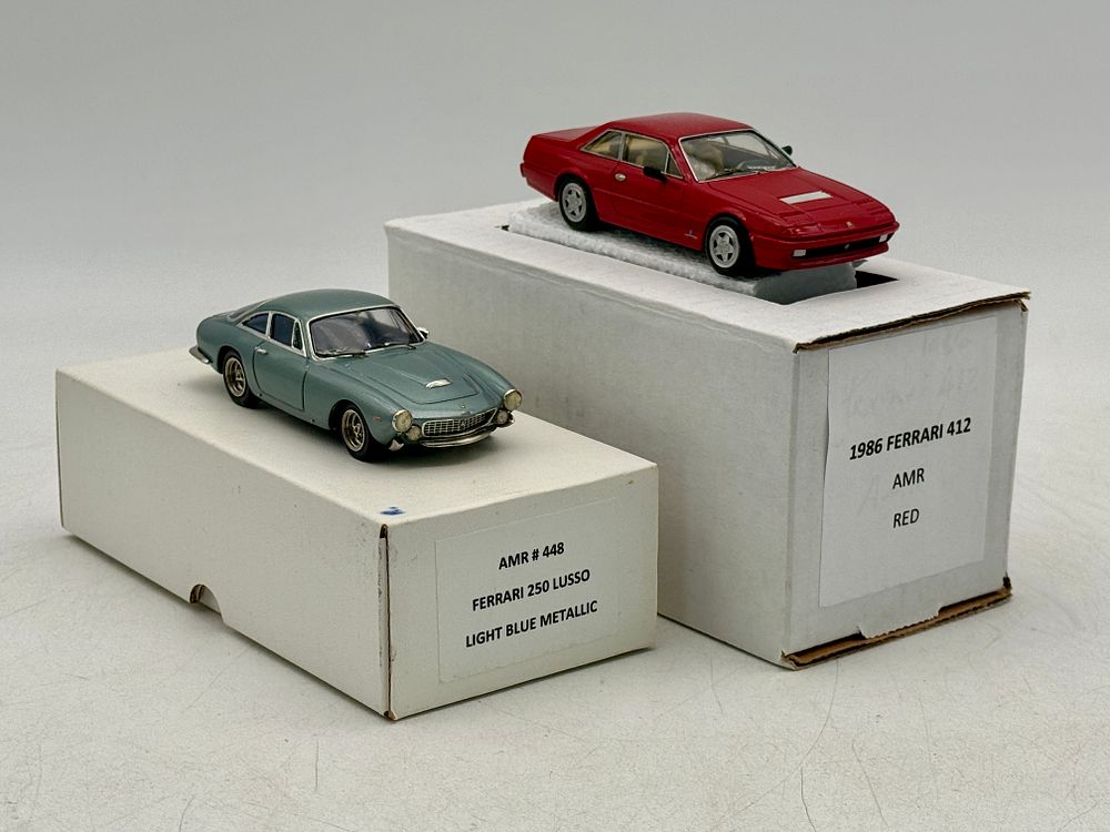 Lot 327: Two AMR Ferrari Model Cars 250 Lusso and 412