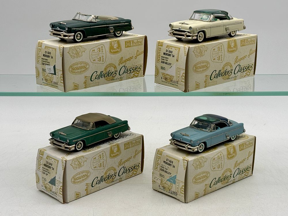 Lot 360: 4 Buby Collector's Classics 1954 Mercury Monterey Cars