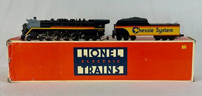 Lionel 6-18011 O-Gauge Chessie System T-1 4-8-4 Steam Locomotive and Tender 2101. A Lionel 