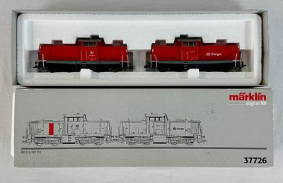 Marklin H0 Scale Digital Diesel Locomotives Class 212 and 213 Set 37726. This lot features a 