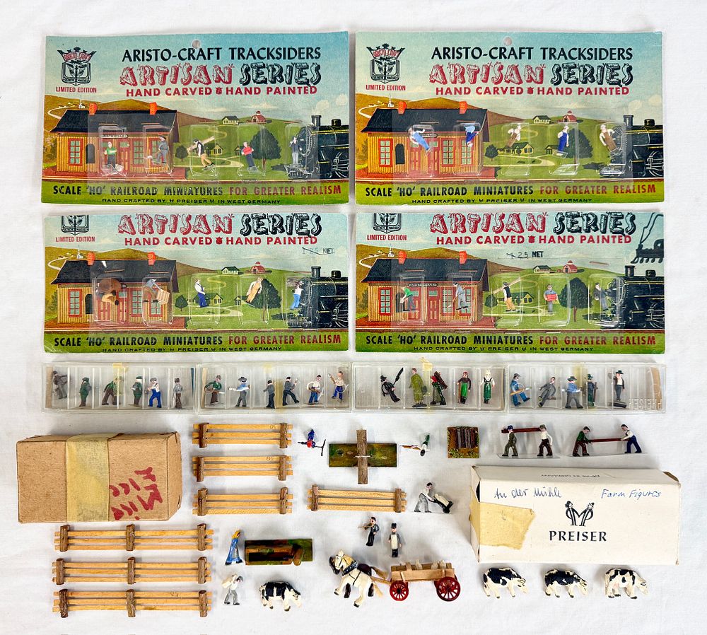 Lot 272: A Collection of Vintage Aristo-Craft and Preiser HO Scale Railroad Figures and Accessories
