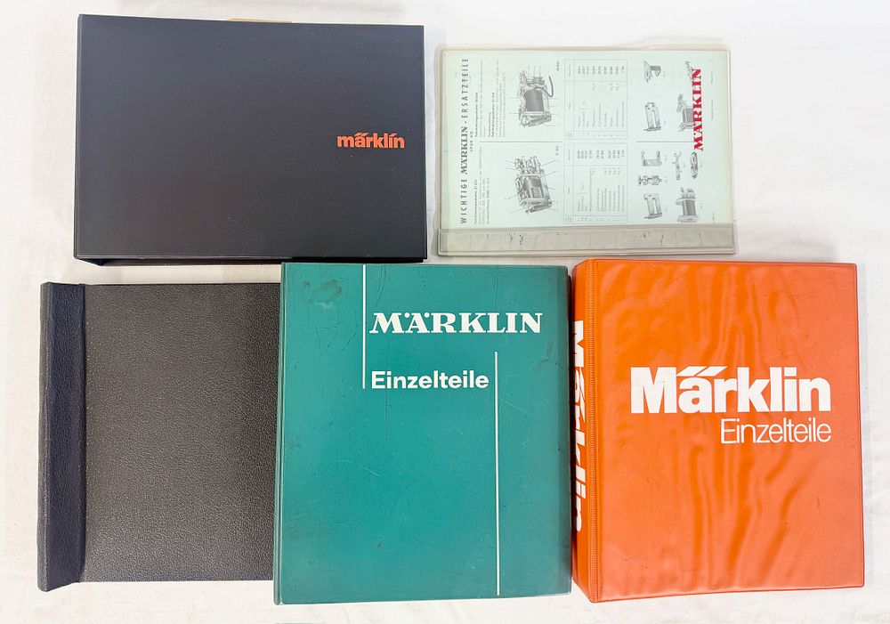 Lot 284: A Collection of Vintage Marklin Technical Spare Parts Catalogs and Reference Binders