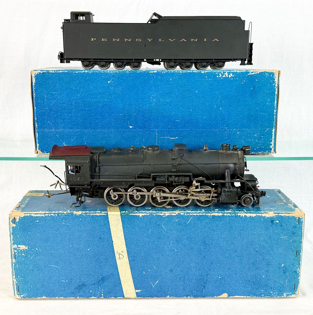 Lot 377: A Pair of O Scale Pennsylvania Railroad 2-10-0 Decapod Locomotive and Tender by Perfection Scale Models