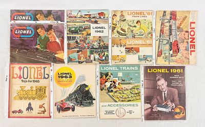 A Collection of Vintage Lionel Model Train Catalogs and Promotional Ephemera, 1948-1966. An 
