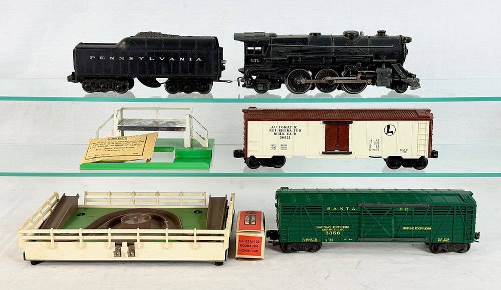 Lot 459: A Collection of Lionel O-Gauge Model Trains and Operating Accessories with Original Boxes