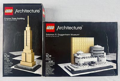 A Pair of LEGO Architecture Series New York City Landmark Empire State Building 21002 & 
