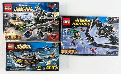 A Trio of LEGO DC Super Heroes Construction Sets including 76003 76046 and 76034. This 
