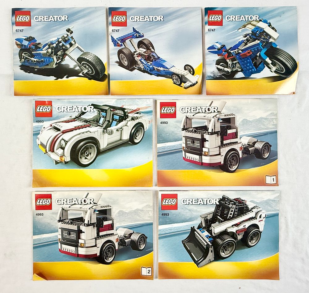 Lot 221: A Pair of LEGO Creator 3-in-1 Building Sets, 4993 Cool Convertible and 6747 Race Riders