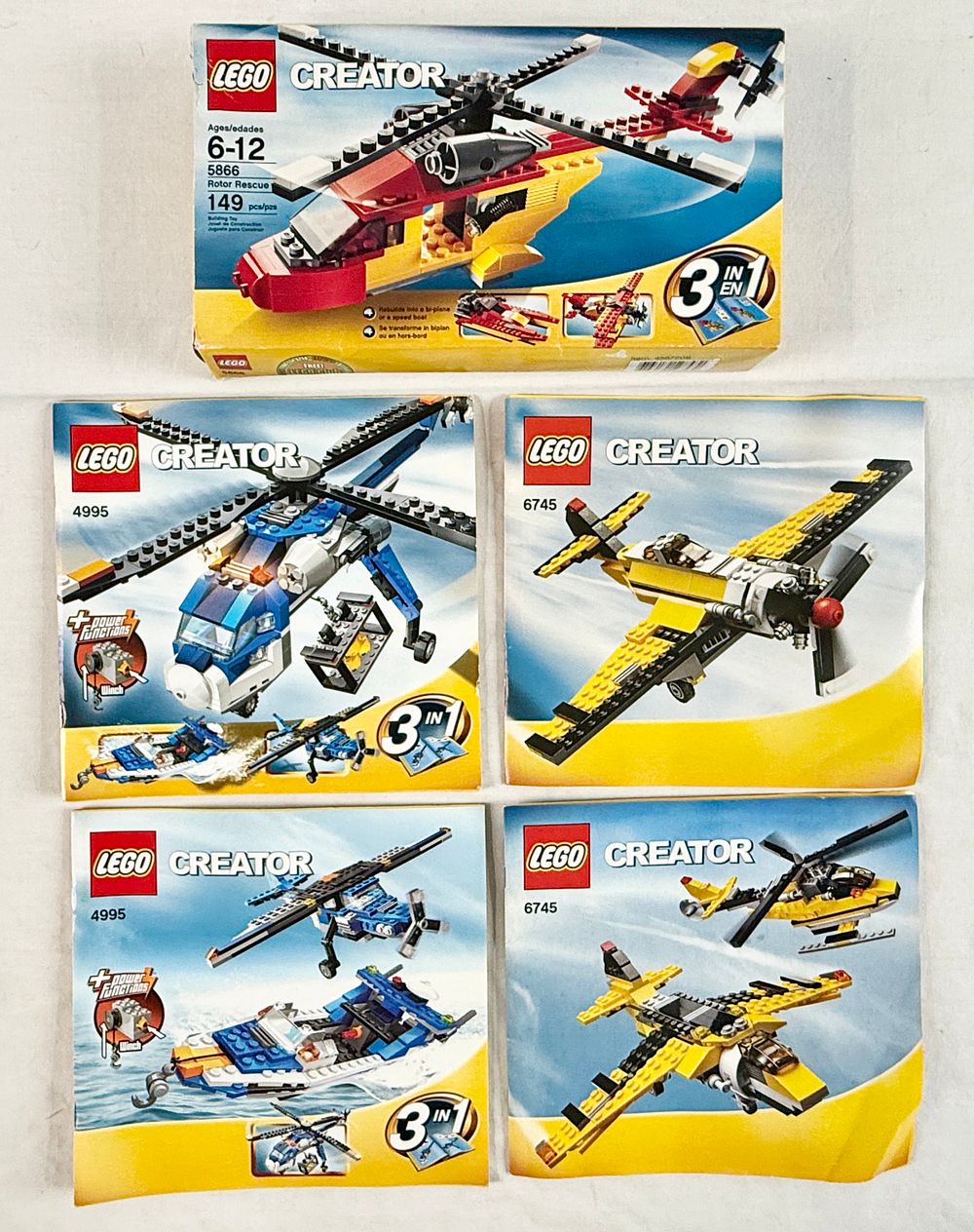 Lot 226: Three LEGO Creator 3-in-1 Aircraft and Vehicle Construction Sets