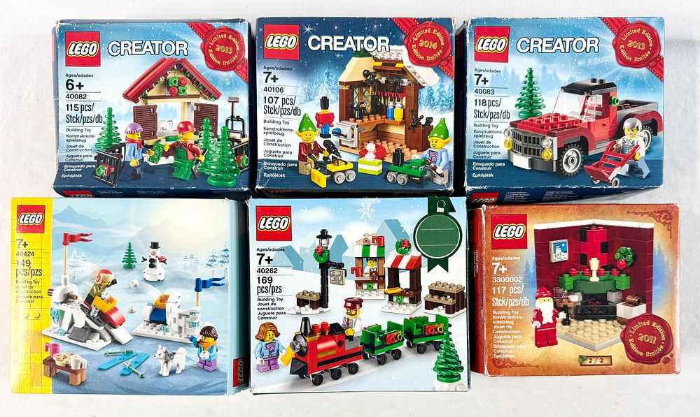 Lot 256: A Group of Six LEGO Holiday and Seasonal Promotional Building Sets