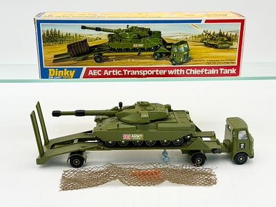 Dinky Toys 616 AEC Articulated Transporter with Chieftain Tank. Manufactured by Meccano Ltd. in 