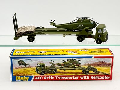 Dinky Toys 618 AEC Artic. Transporter with Helicopter and Box. Dinky Toys No. 618 AEC 