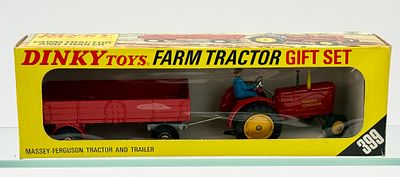 Dinky Toys Gift Set 399 Massey-Ferguson Tractor and Trailer. This Dinky Toys Gift Set number 399 