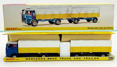 Dinky Toys No. 917 Mercedes-Benz Truck and Trailer in Box. Dinky Toys No. 917 Mercedes-Benz 