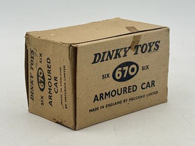 5 Dinky Toys No. 670 Armored Cars in Trade box. This collection of Dinky Toys No. 670 Armored 