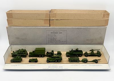 Pre-war Dinky Toys No. 156 Mechanised Army Gift Set. A pre-war Dinky Toys No. 156 Mechanised 