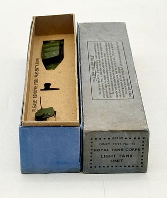 Dinky Toys No. 152 Royal Tank Corps Light Tank Set manufactured by Meccano Limited in Liverpool 