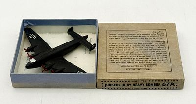 Dinky Toys No. 67a Junkers Ju 89 Heavy Bomber with Box. This Dinky Toys No. 67a Junkers Ju 89 