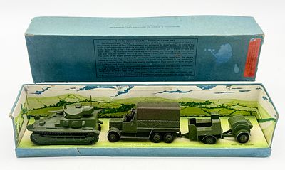 Dinky Toys No. 151 Royal Tank Corps Medium Tank Set. Manufactured by Meccano Ltd. in Liverpool 