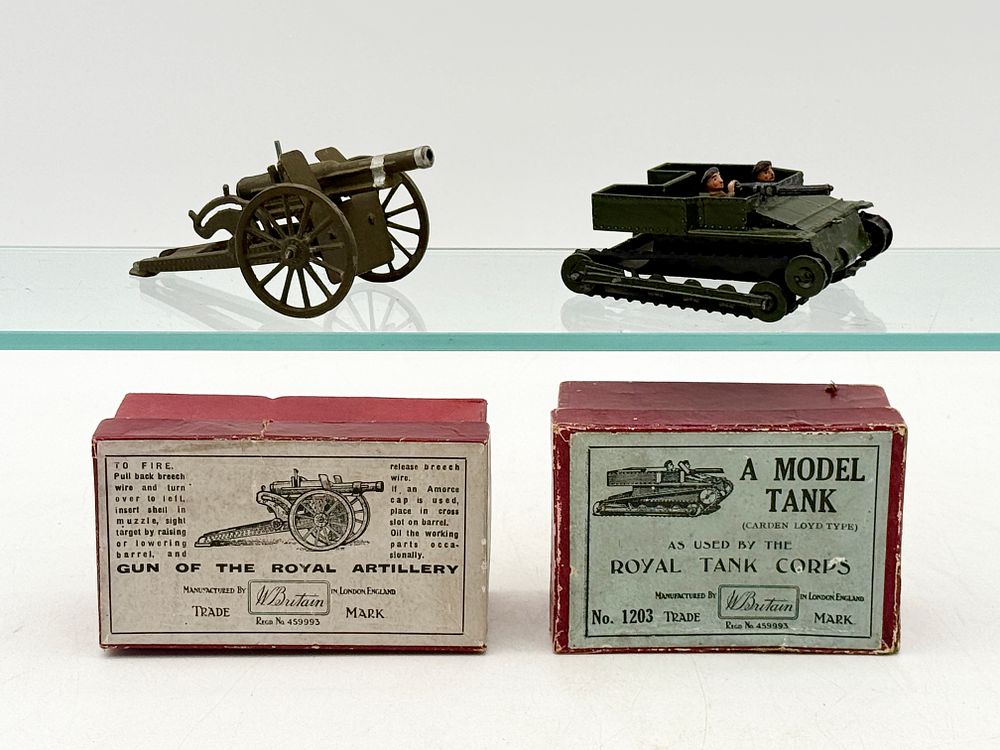 Lot 182: Two W. Britain Die-Cast Military Models in Original Boxes
