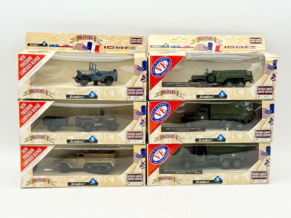 Lot 191: A Collection of Solido Military Die-Cast Vehicles in Original Boxes