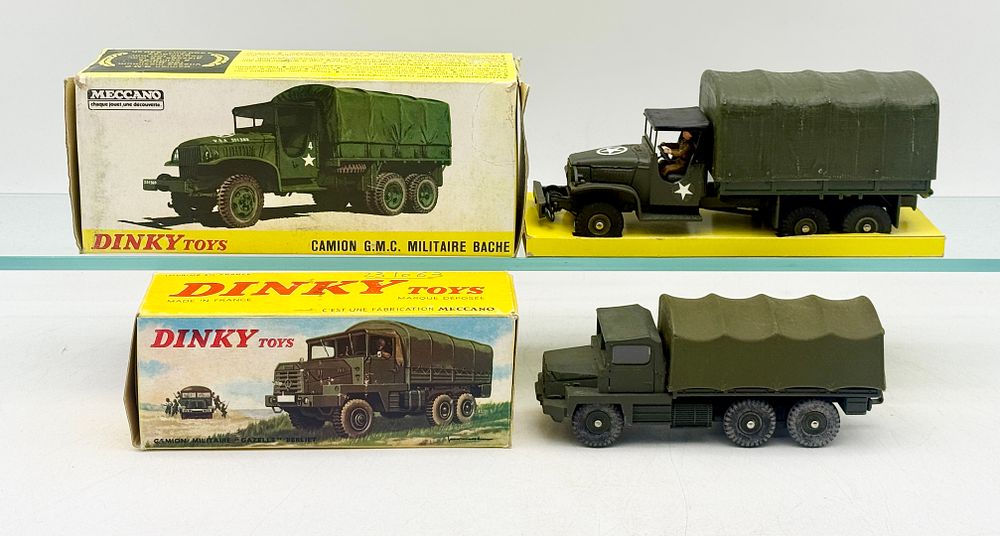 Lot 212: A Pair of French Dinky Toys Die-Cast Military Trucks