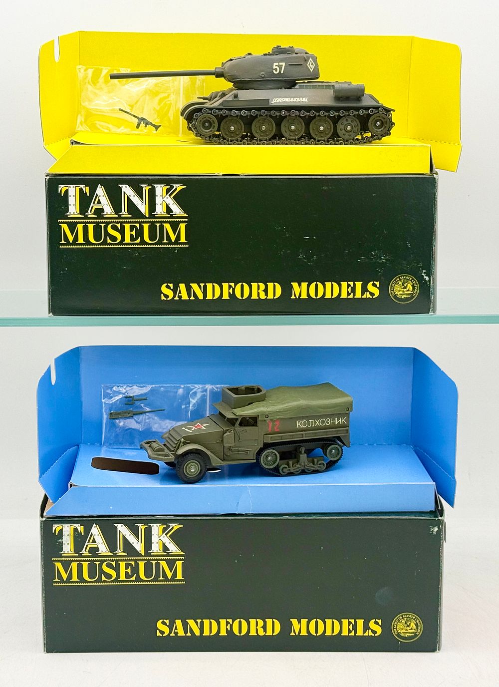 Lot 254: Two Sandford Models Tank Museum Boxed Military Vehicle Models