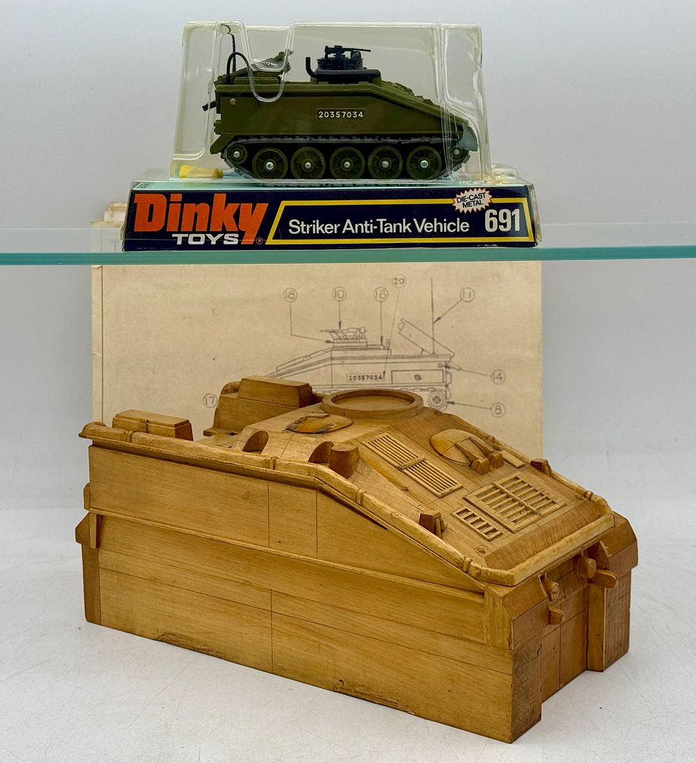 Lot 270: A Collection of Dinky Toys Striker Anti-Tank Vehicle Development Items