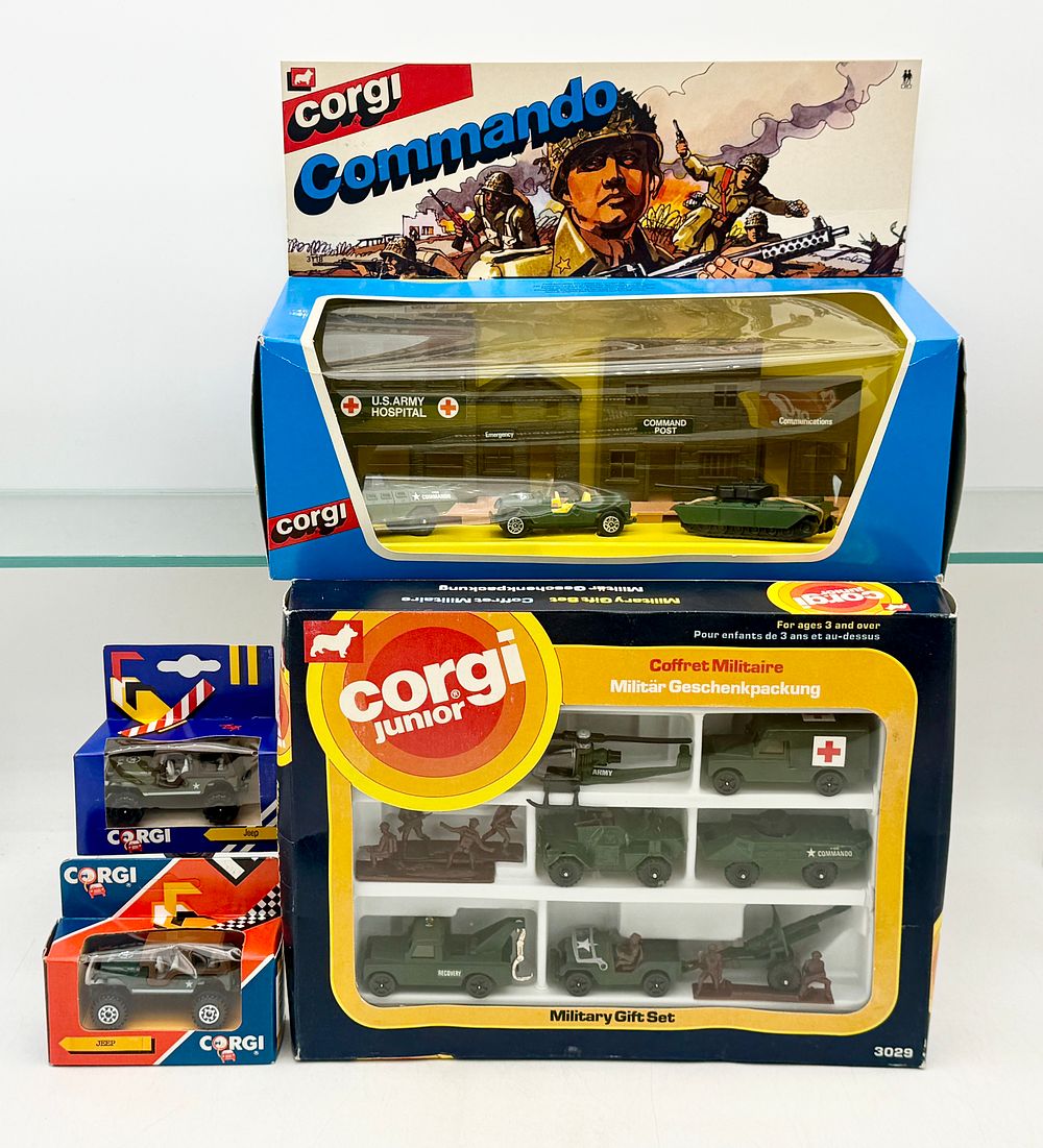 Lot 307: An Assortment of Vintage Corgi Die-Cast Military Toy Vehicles